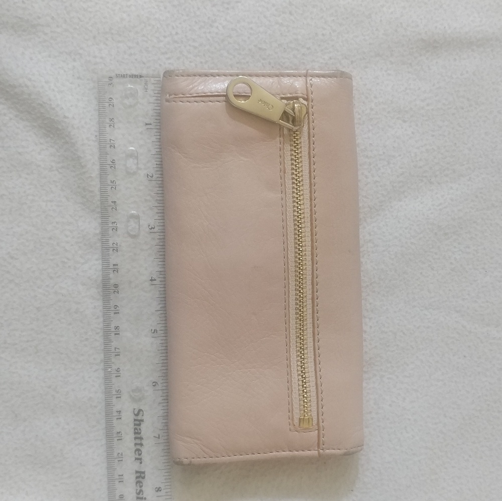 Chloe lily gold pink long leather wallet clutch - Picture 2 of 8